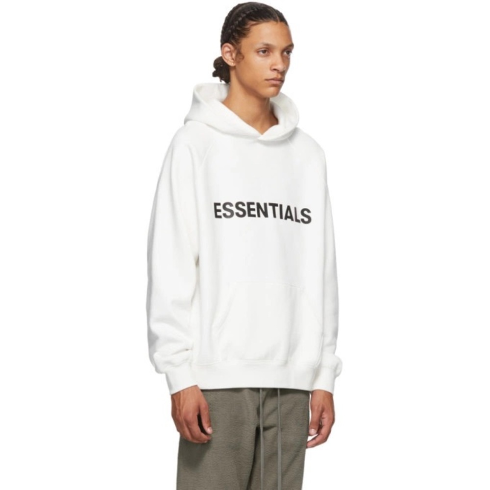 Fear of God Essentials White Hoodie